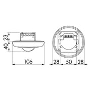 BEG Brück Electronic - Bewegungsmelder/Präsenzmelder komplett Decken-Bewegungsmelder PD3N-1C-UP