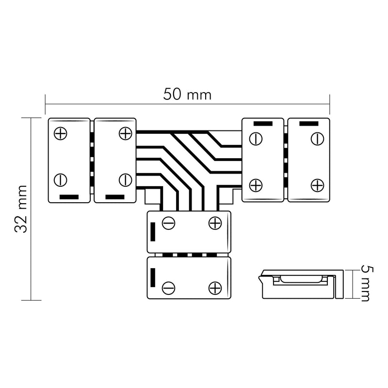 Nobile - Zubehör/Ersatzteile für Lichtschlauch/-band T-Verbinder 5er Set 5011510885