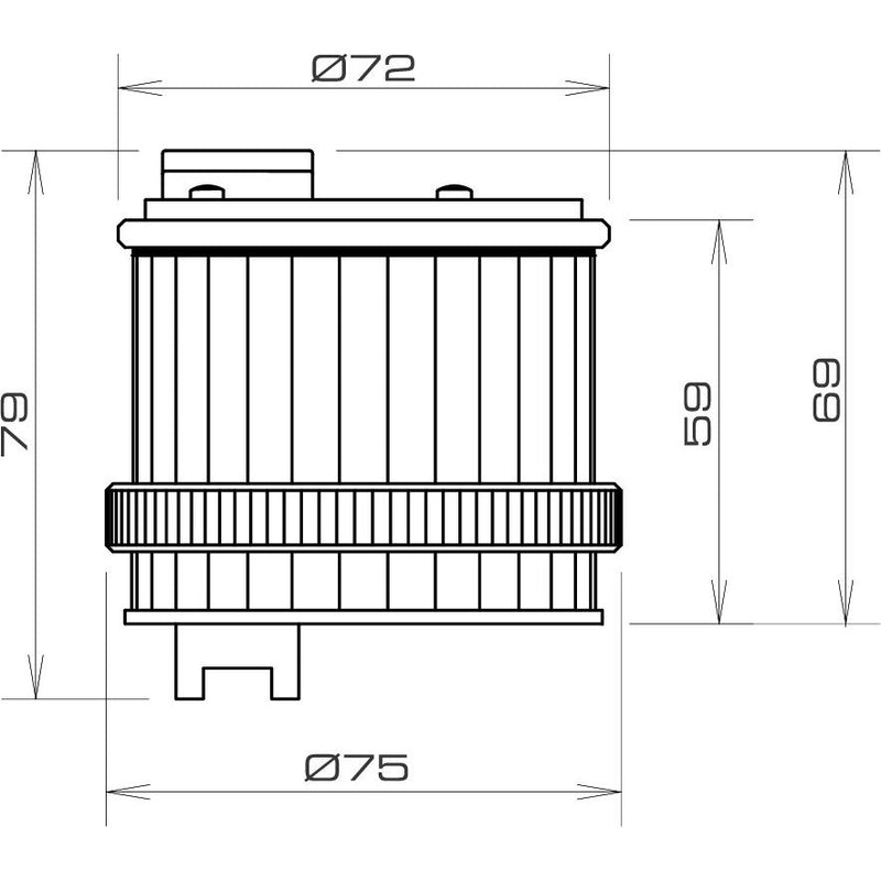 Grothe - Signalsäulenelement, optisch Warnlicht kl TWL 8714 12-240V