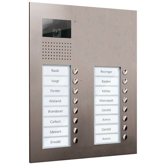 TCS Tür Control - Türstation für Türkommunikation Video color Außenstation V AVU15160-0030 PUK 16 Tasten 2-spal