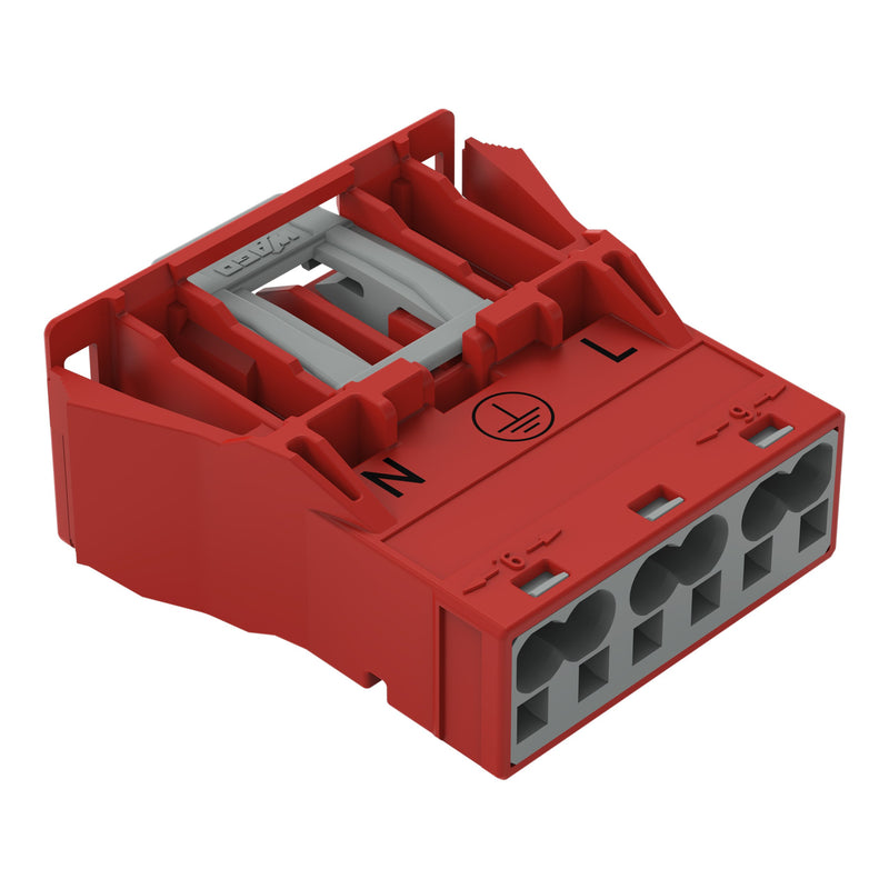 WAGO - Geräteanschluss für steckbare Gebäudeinstallation Snap-In-Stecker 770-2313 3-polig,Kod. P,rot − 100 Stück