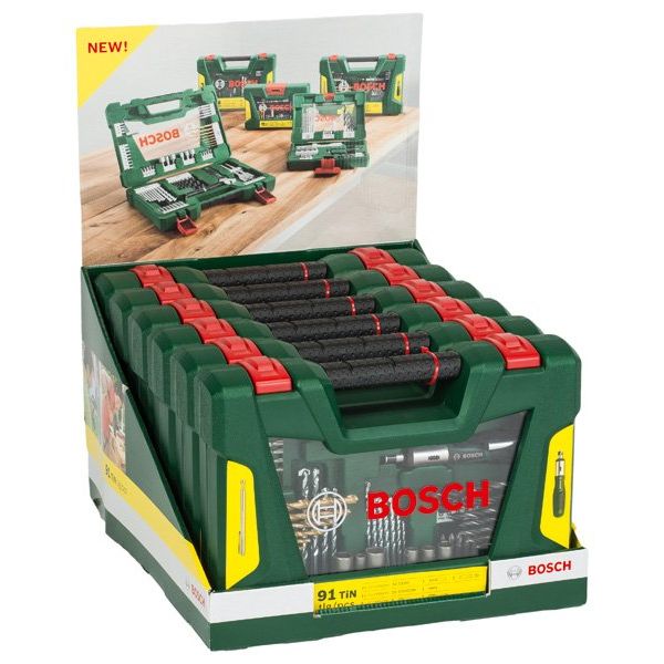 Bosch Power Tools - Werkzeugset V-Line Box, Bohrer- und 2607017311 Bit-Set 91-teilig  − 1 Stück