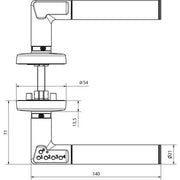Assa Abloy effeff - Zutrittskontrollsystem Code Handle Ausführung A 492-08---11---6 Tastatur VK 8mm