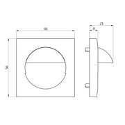 BEG Brück Electronic - Zubehör/Ersatzteile für Bewegungsmelder Zentralplatte 56x56 35126 reinweiß glänz