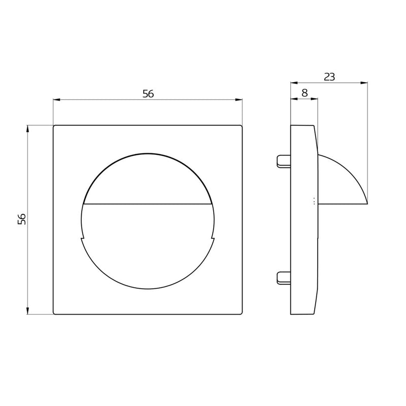 BEG Brück Electronic - Zubehör/Ersatzteile für Bewegungsmelder Zentralplatte 56x56 35126 reinweiß glänz