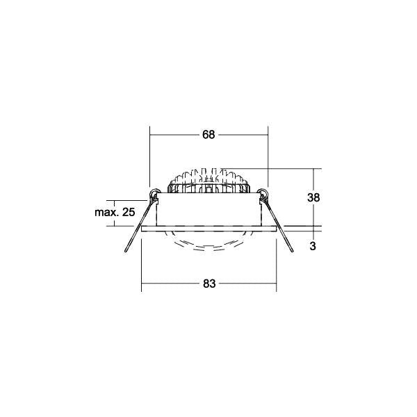 Brumberg Leuchten - Downlight/Strahler/Flutlicht LED-Einbaustrahler 41413173 3000K