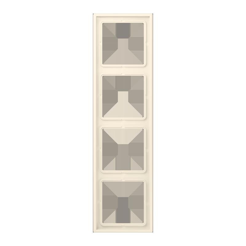 Jung - Abdeckrahmen Rahmen 4-fach LC 984 245 blanc ivoire