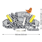 WAGO - Trenn- und Messtrenn-Reihenklemme 2-Leiter-Trenn- 2007-8821/041-000 und Messklemme − 20 Stück