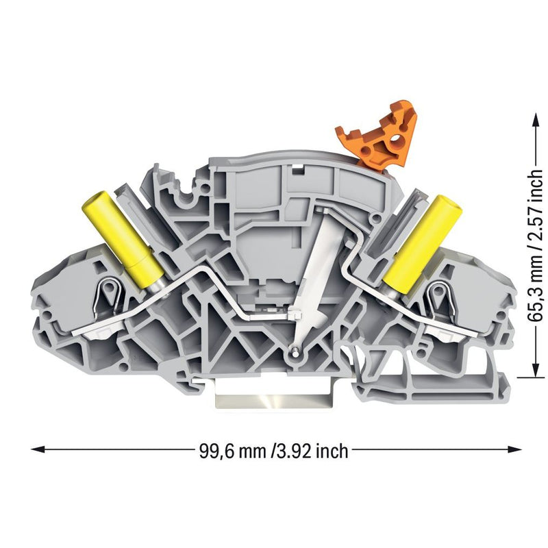 WAGO - Trenn- und Messtrenn-Reihenklemme 2-Leiter-Trenn- 2007-8821/041-000 und Messklemme − 20 Stück
