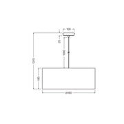 Ledvance - Pendelleuchte 3xE27 D.F.W.Pend 480 3XE27 dunkelgrau