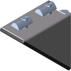 Item - Verbinder für Stiel/Profilschiene Winkelsatz 0.0.411.32 schwarz