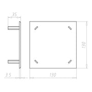Kaiser - Deckel für Dose/Gehäuse für Montage in der Wand/Decke Abschluss-Steckdeckel 9909.12 130x130x3,5mm