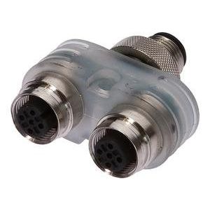 Ipf Electronic - Passiver Sensor-/Aktor-Verteiler (ohne Leitung) Verteiler, 2x M12 4polig, VK000044 M12 5polig LED