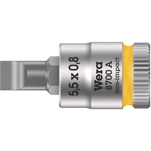 Wera - Schlitzschrauben-Einsatz für Steckschlüssel Zyklop Bit-Nuss 05003320001 0,8x5,5x28,0