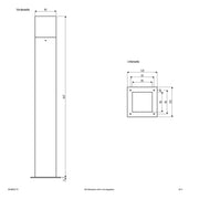 EVN Lichttechnik - Wegeleuchte Pollerleuchte WQM652715 IP44