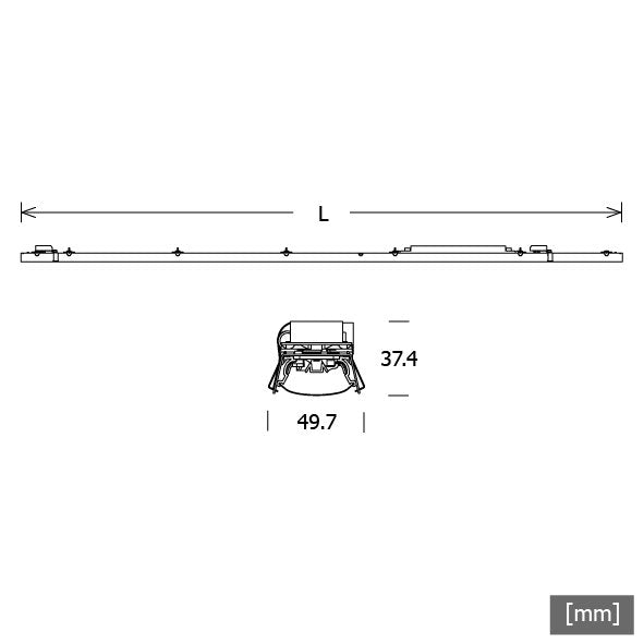 LTS Licht&Leuchten - Lichtleiste LED-Lichteinsatz LKL060118301405U19D. 830, DALI