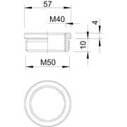 OBO Bettermann - Erweiterungs-/Reduzierring Ms-Reduktion 167 R MS M50-40 M50-M40 vernickelt − 25 Stück