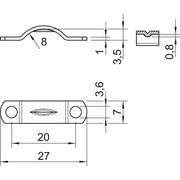 OBO Bettermann - Befestigungsschelle für Kabel/Rohre Zugentlastungsschelle 7903 8 G − 100 Stück