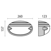 Performance in Light - Decken-/Wandleuchte Wandleuchte CHIP OVALE 25 #5707 E27 60W sw GRILL