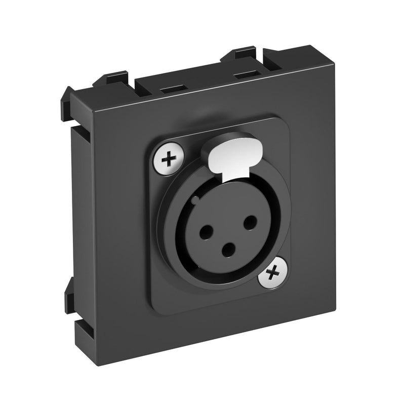 OBO Bettermann - Einsatz/Abdeckung für Kommunikationstechnik Multimediaträger MTG-X3F L SWGR1 45x45mm sw-gr
