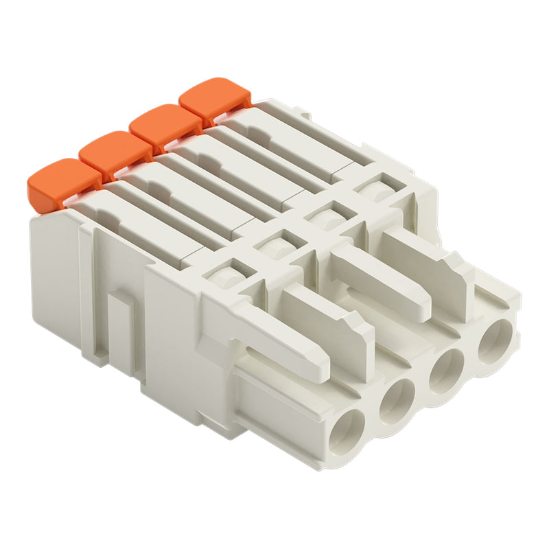 WAGO GmbH & Co. KG - Kabelsteckverbinder für Leiterplattensteckverbinder 1-Leiter-Federleiste,Hebel 2721-1104/326-000 PushinCAGECLAMP,lgr − 100 Stück