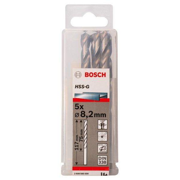 Bosch - Bohrer PRO Metal HSS-G 2608585509 Spiralbohrer 8,2 x