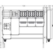 Hensel - Verteilerschrank für Energieversorgung Ladeverteiler Mi EV 22kW 12001 f.12 Ladep. a 22kW