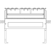 ABN - Sockel/Sockelelement (Schaltschrank) Festplatzsockel Gr.2 SX010 4-feld Höhe 900mm