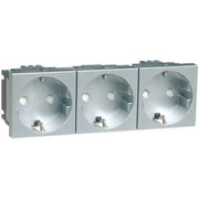 Peha - Schalter-/Steckdosenkombination SCHUKO-EB-Steckd. D 6213.70 EMS SI 3-fach alu16A 250V