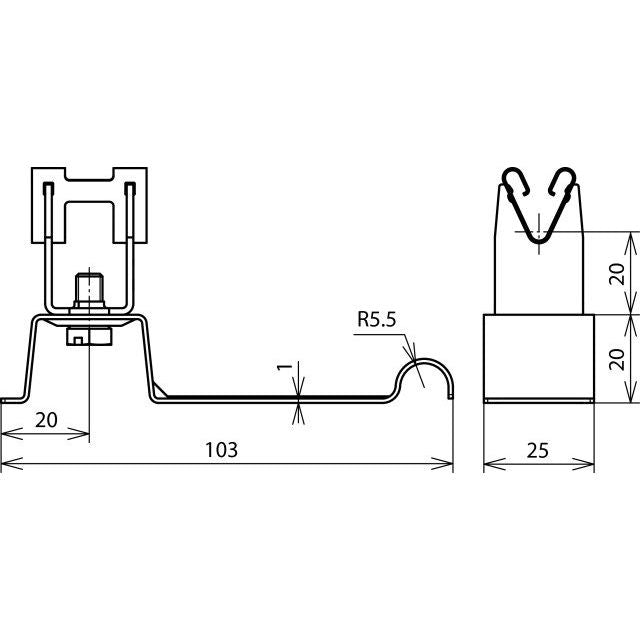 DEHN - Dachleitungshalter für Blitzschutz Dachleitungshalter DLHDG8H20L103EHV2A DEHNgrip NIRO