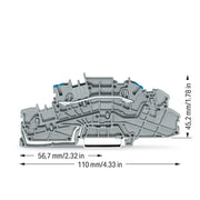 WAGO - Installations-Etagenklemme Installationsetagenklemme 2003-6651 4mm² grau N