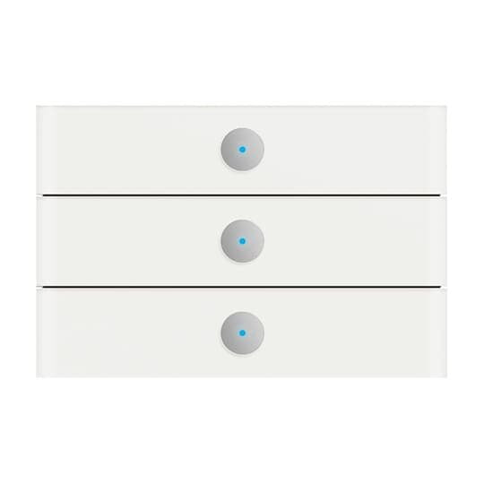 Busch-Jaeger - Bussystem-Tastsensor Bedienelement 6342-811-101 3fach, weißglas
