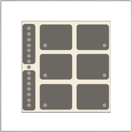 Issendorff - Bussystem-Tastsensor Glas-Tastenfeld LCN - GT8W 8 Tasten, 6LED weiß