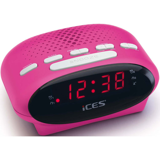 ICES - Radio Uhrenradio Ices ICR-210 pink UKW