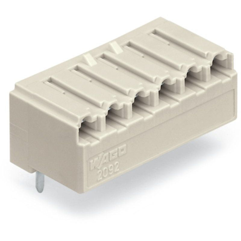 WAGO - Leiterplattensteckverbinder THT-Federleiste abgewink. 2092-1322 Maß 5mm,lichtgrau − 200 Stück