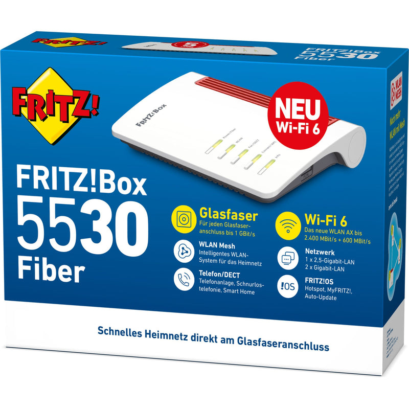 FRITZ - Netzwerk Router WLAN Router FRITZ!Box 5530 FIBER Wi-Fi 6