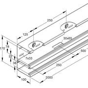 Niedax - Geräteeinbaukanal Gerätekanal-Unterteil DKU 170-78T100 R − 4 Meter