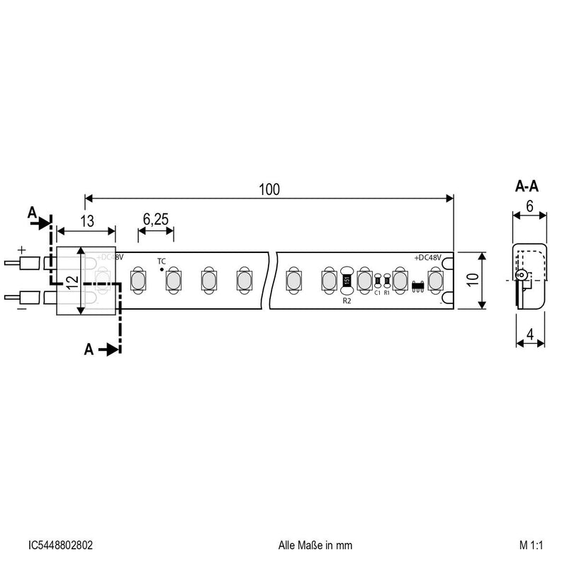 EVN Lichttechnik - Lichtschlauch/-band LED-Stripe IP54 5m IC5448802802 3000K