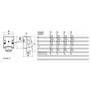 Bals Elektrotech - CEE-Gerätestecker (IEC 60309) Kleinspann.-Wandstecker 466 16A 3p 24V