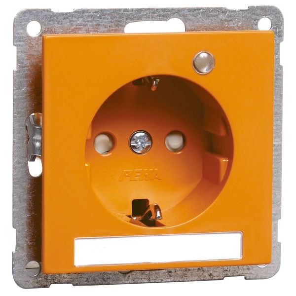 Peha - Schalter-/Steckdosenkombination Steckdose SCHUKO orange D 20.6511.332LED/4NA Beschriftungsf. LED