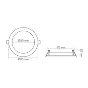Nobile - Decken-/Wandleuchte LED-Panel Flat IP44 1576035012 830, 350mA, ws