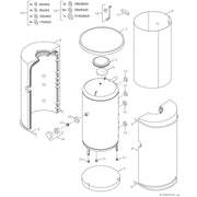Bosch Thermotechnik - Speicher für Zentralheizung/Wärmepumpe Pufferspeicher BSH750-6ERZ1B STORA 750L, silber