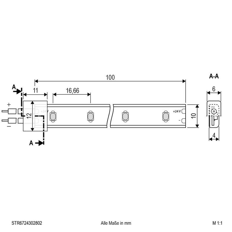 EVN Lichttechnik - Lichtschlauch/-band LED-Strip 24V STR6724302802 5m 3000K