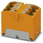 Phoenix Contact - Durchgangs-Reihenklemme Verteilerblock PTFIX 6X4-FE 6p, 0,2-6qmm, sw/ge − 10 Stück