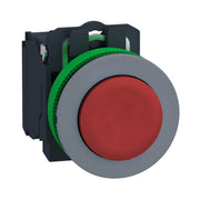 Schneider Electric - Drucktaster, Komplettgerät Drucktaster komplett XB5FL42C0 rot, 30mm, 1Ö, grau