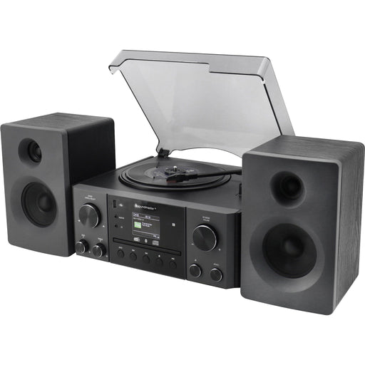 Soundmaster - HiFi-Komplettsystem DAB+/UKWStereo-Musikcenter MCD1950SW CD/MP3,Plattensp