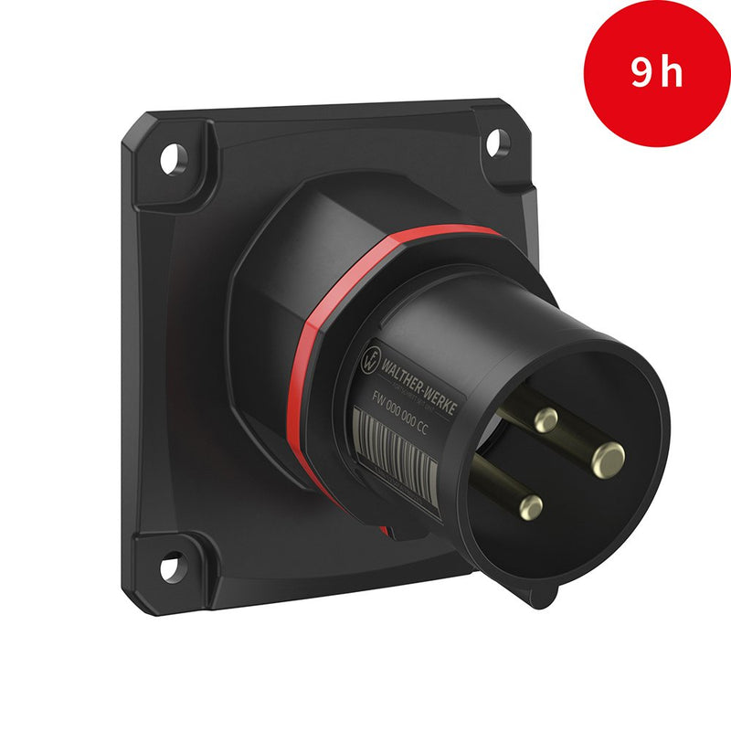 Walther Werke - CEE-Gerätestecker (IEC 60309) CEE NEO Anbaugerätestecker FW713309SK schräg 16A 3P 9h