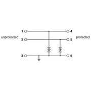 Phoenix Contact - Überspannungsableiter für Informations-/MSR-Technik Überspannungsschutzgerät TTC-6-2XTVSD-24DC-PT