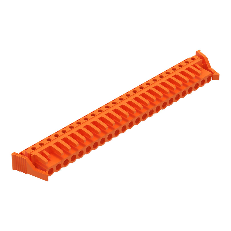 WAGO - Leiterplattensteckverbinder THT-Federleiste abgewink. 232-284/039-000 Maß 5,08mm,orange − 10 Stück