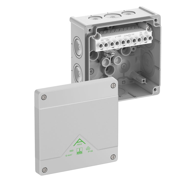 Spelsberg - Dose, Gehäuse für Montage auf der Wand/Decke Abzweigkasten Abox 060-6²